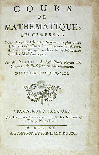 Cours de Mathematique (В девяти частях - В пяти книгах) Антикварное издание Сохранность: Хорошая 9999 г Твердый переплет, 2700 стр инфо 5984g.